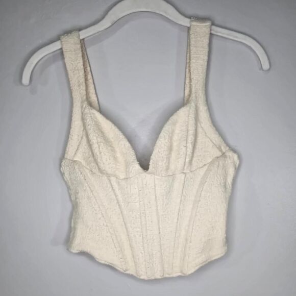 Zara Tops - Zara Women's Cream and White Corset